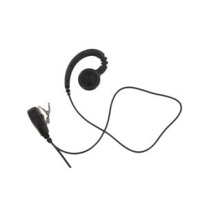 XLT EB310 C-Ring Swivel Earpiece with Lapel PTT Microphone