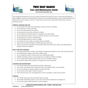 Two Way Radio Care and Maintenance Guide