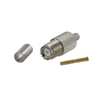 Tram Mini-UHF Female Crimp Connector For RG-58/U